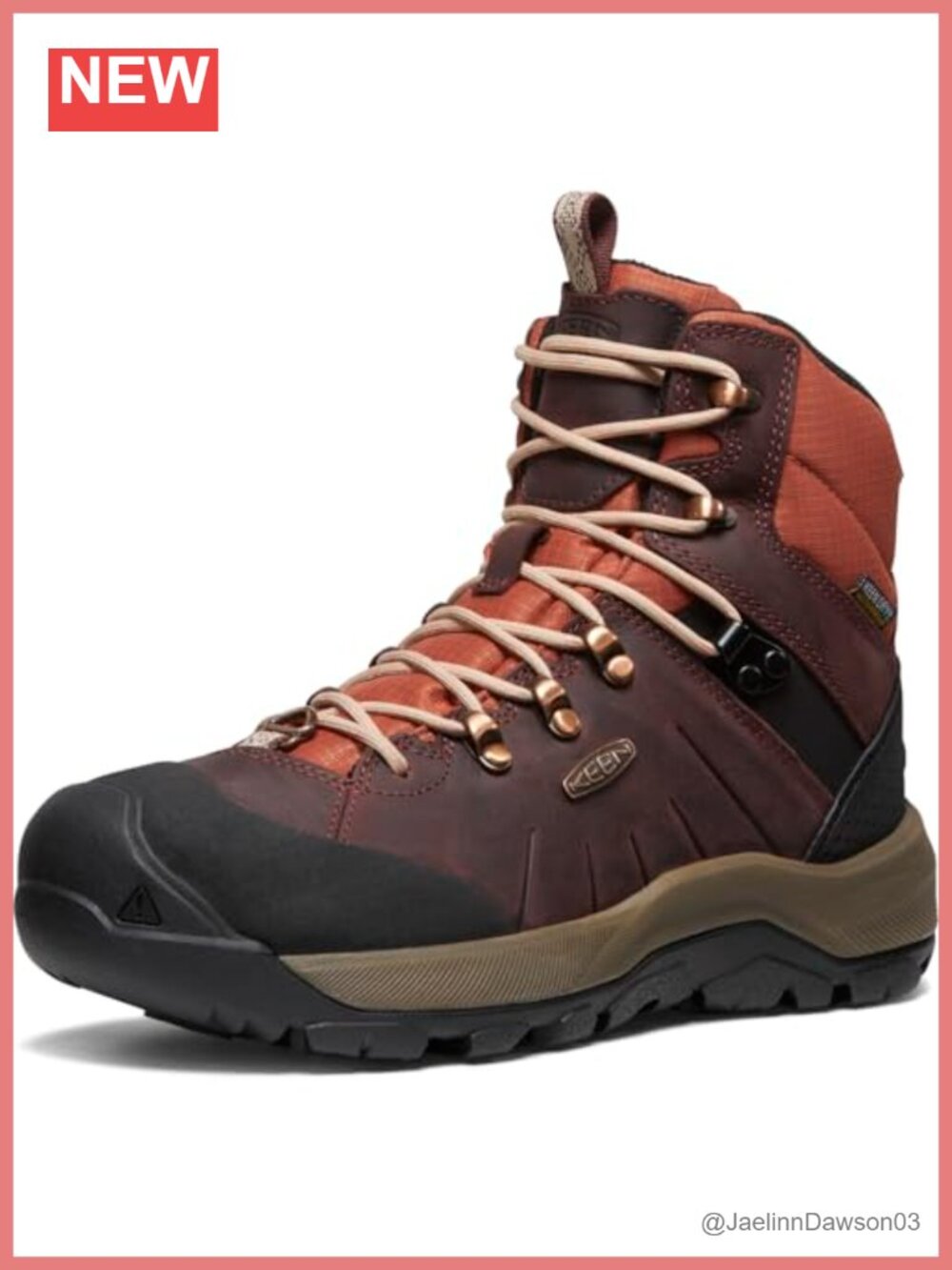 Women's Insulated Waterproof Snow Boots Leather Mid-Calf Lace-Up Winter